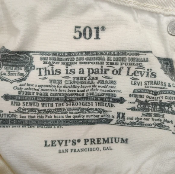 Levi's 501 90's high rise "Love" denim shorts size 27w - Picture 3 of 4